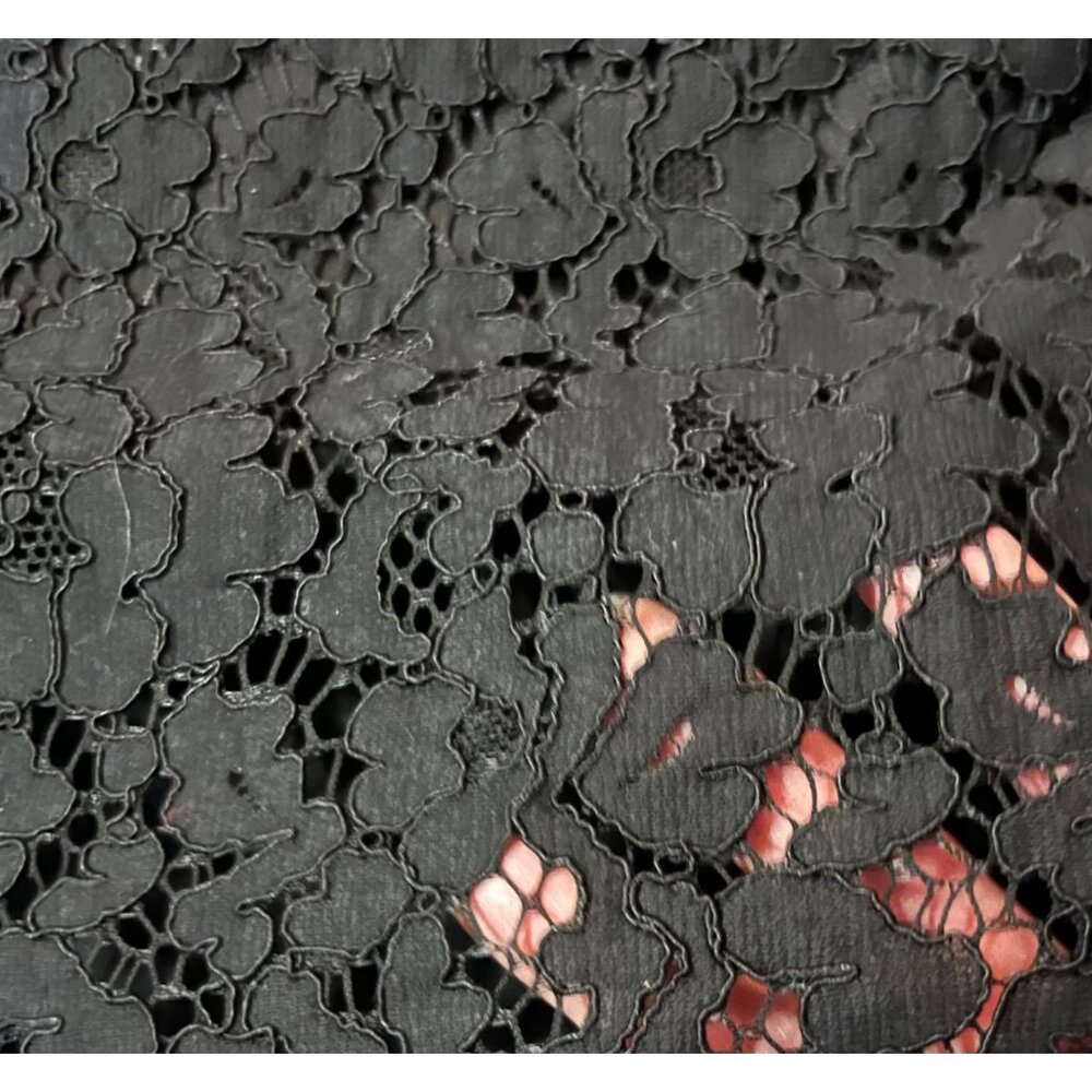 Rafaella Blouse Womens L Used Black Floral Lace Attached Cami - Picture 10 of 16